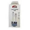 Elba Elb27-IOS 1Mt  iPhone Lightning 3A Hızlı Şarj Hasırlı Şarj Kablosu Beyaz