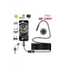 Endoskop 3 İn 1 Yılan Kamera Usb Micro Usb Type-c 20 Metre Sert Kablo
