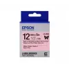 Epson LK-4PBK Pembe Üzeri Siyah Kurdele 12mm 9 Metre