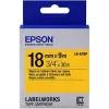 Epson LK-5YBP Pastel Sarı Üzeri Siyah 18mm 9metre