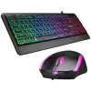 Everest KM-R59 FORZA PLUS Siyah Usb Rainbow Backlight Q Klavye + 1200 dpi Mouse Set (KDO)
