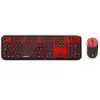 Everest Round KM-6282 Siyah Kırmızı Kablosuz QMultimedia Klavye + Mouse Set (KDO)