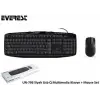 Everest UN-796 Siyah Usb Q Multimedia Klavye + Mouse Set (KDO)