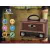 Everton Rt-759  Bluetooth Fm-Usb-Tf-Aux Solarlı  Şarjlı Nostaljik Radyo