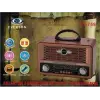 Everton Rt-759  Bluetooth Fm-Usb-Tf-Aux Solarlı  Şarjlı Nostaljik Radyo