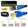 Feny FN-CAT7LS05 10GBPS İnternet 60MHZ 5 Metre CAT7 Gold Patch Kablo (Yanmaz- yüzde 100 Saf Bakır) (KDO)