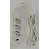 Fly 3393-01 3lü 2mt 2.1A Anahtarlı 2Usb Şarj Çıkışlı Akım Korumalı 2500w