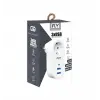FLY-3400-01 Akım Korumalı.1 li Priz 2-Usba 1-C Soket 2.1A 10A 2500W (KDO)