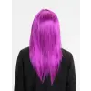 Fuşya Renk Düz Kesim Uzun Parti Peruğu Takma Saç