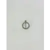 Rodyum Zirkon Taşlı Çelik Göbek Bar Uzunluğu : 13 Mm / Bar Kalınlığı 1.41 Mm /  - Pg0105