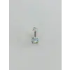 Rodyum Zirkon Taşlı Çelik Göbek - Pg0132