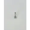 Rodyum Zirkon Taşlı Çelik Göbek - Pg0011