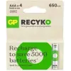 GP AAA 650 mAh Şarjlı İnce Kalem Pil 4lü Paket GP65AAAHCEM-2GBR4