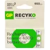 GP AAA 950 mAh Şarjlı İnce Kalem Pil 2li Paket GP100AAHCEMTR-2GB