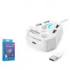 HADRON A068W USB Combo Hub Kart Okuyucu 8 Port Beyaz