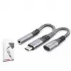 Hadron Gj-018 Type-C To 3.5Mm + Type-C F Kablo Car Şarj 100W Siyah (KDO)