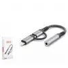 Hadron Gj-026 Type-C + Lightning To 3.5Mm F Kablo Siyah (KDO)