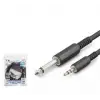 Hadron Hdx1077 6.5Mm To 3.5Mm Kablo Enstrüman Gitar 3M Siyah (KDO)
