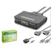 Hadron Hdx1362 Vga Usb Kwm Switch 2Giriş 1Çıkış Kablolu Siyah (KDO)