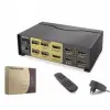 Hadron Hdx1376 2+2 Usb Port  Hdmi Kvm Switch Dual Monitör 2+2 Hdmi  Kablolu Siyah (KDO)