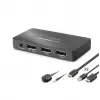 HADRON HDX1426 DisplayPort KVM Switch 2 Console USB Port 2 DisplayPort Siyah (KDO)