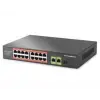HADRON HDX1442 AI PoE Switch 16 Port 2 Uplink 1 SFP Gigabit 210W Siyah (KDO)