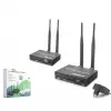 HADRON HDX1443 Kablosuz HDMI KVM Görüntü Aktarım Seti Loop-Out IR 1080p 300 m Siyah (KDO)