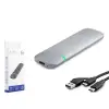 Hadron Hdx1772 Ssd Kutu Type-C3.1 + Usb3.0 Nvme + Ngff M2 Chip Rtl9210B Gri (KDO)