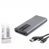 HADRON HDX1781 SSD KUTU TYPE-C3.1 + USB3.0 NGFF ALİMÜNYUM + PLASTİK M2 CHIP RTL9201R RGB GR