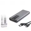 HADRON HDX1781 SSD KUTU TYPE-C3.1 + USB3.0 NGFF ALİMÜNYUM + PLASTİK M2 CHIP RTL9201R RGB GR (KDO)