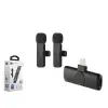 Hadron HDX2786 Kablosuz  Çift Yaka Mikrofonlu  Lighting Son derece hassas 20 metre erişilebilir
