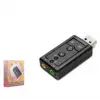 HADRON HDX5255 USB Harici Ses Kartı 7.1 Tuş Kontrollü Siyah