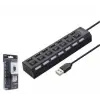 Hadron Hdx7001 Usb Hub 7-Usb Siyah Anahtarlı (KDO)