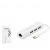 Hadron Hdx7007 Type-C Hub Combo 3-Usb + Lan Beyaz