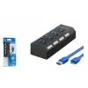Hadron Hdx7023 Usb3.0 Hub Anahtarlı 4 Port 0,5m Siyah