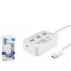 HADRON HDX7029 TYPE-C HUB COMBO 3-USB3.0 + MS + SD + M2 + TF 20CM 7IN1 BEYAZ (KDO)