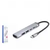 Hadron Hdx7041 Type-C Hub 5-Usb Gri