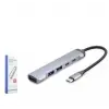 Hadron Hdx7041 Type-C Hub 5-Usb Gri