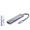 HADRON HDX7043 TYPE-C HUB 4-USB3.0 GRİ (KDO)