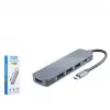 HADRON HDX7044 TYPE-C HUB 4-USB3.0 + DC SV GRİ