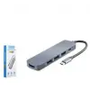 HADRON HDX7044 TYPE-C HUB 4-USB3.0 + DC SV GRİ (KDO)