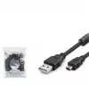 Hadron Hdx7520 Usb Mini V3-5Pin To Usb Kablo 5M Siyah (KDO)