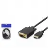 HADRON HDX7795 HDMI TO VGA KABLO PVC 120HZ 1080P 1.8mt SİYAH (KDO)