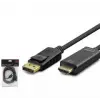 HADRON HDX7797 DISPLAY (M) TO HDMI (M) KABLO 4K 30HZ 3M SİYAH