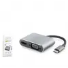 HADRON HDX7838 TYPE-C TO HDTV HDMI 4K 30HZ + VGA 2IN1 GRİ (KDO)