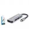 Hadron Hdx7840 Type-C To Hub Hdtv Hdmi 4K 30Hz + Type-C + 2-Usb3.0 4In1 Gri (KDO)