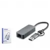 HADRON HDX7852 ETHERNET CARD USB2.0 + TYPE-C 2.5 Gigabit (KDO)