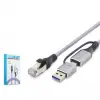 HADRON HDX7876 USB Type C 3.0 Ethernet Adaptör Gigabit Gri (KDO)