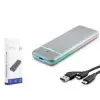 Hadron M2 Hdx1774 Ssd Kutu Type-C3.1 + Usb3.0 Nvme + Ngff M2 Chip Rtl9210B Gri (KDO)