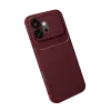Huawei Honor 600 Auto Focus Karbon Kapak - Bordo